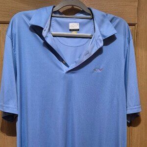 Carolina Blue Greg Norman Play Dry Short Sleeve Golf Polo size XL